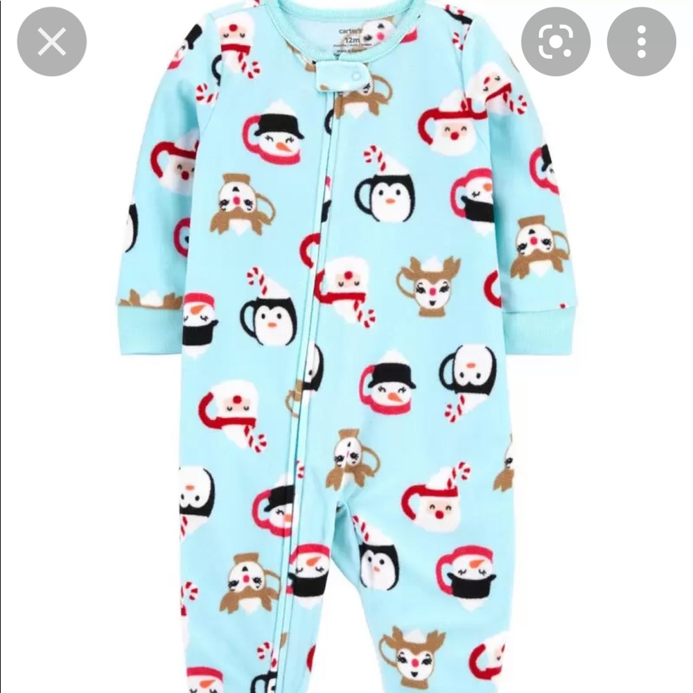 Carter’s 1-piece Santa fleece footie pjs